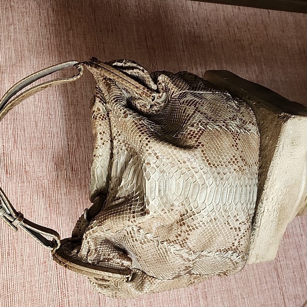 Bottega Veneta Leather Limited Edition Hobo Pytho… - image 1